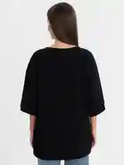 Черный футболка женская, без размера, оверсайз, туника