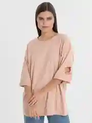 Бежевый футболка женская, без размера, двухсторонняя, туника