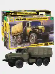 Сборная модель Советский грузовик "Урал-4320", масштабная 1:35, 1:100, пластик