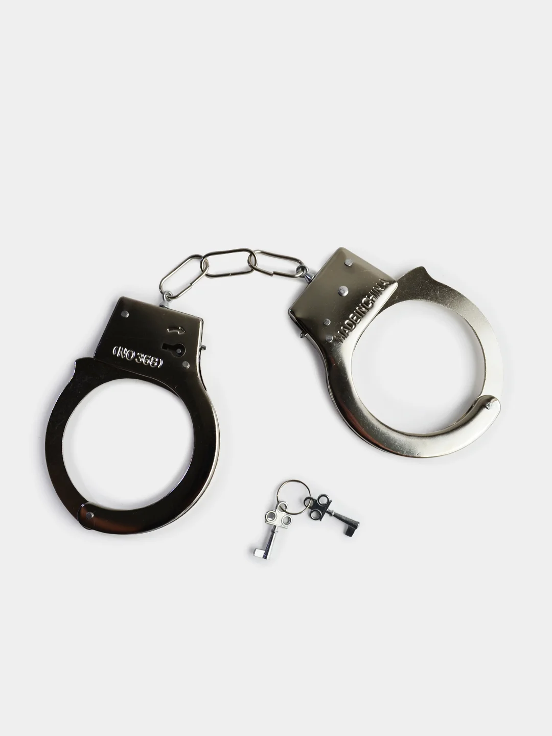 Серый металлик наручники металлические детские, игрушечные наручники