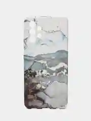 Лазурный силиконовый чехол на Samsung Galaxy A32 / Самсунг А32 мрамор