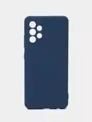 Синий силиконовый чехол на Samsung Galaxy A32 / Самсунг А32 с защитой тыльной камеры