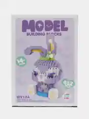3D Конструктор детский "Фиолетовый зайка" 452 детали