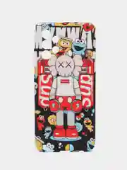 Красный силиконовый чехол с собакой KAWS на Samsung Galaxy A32