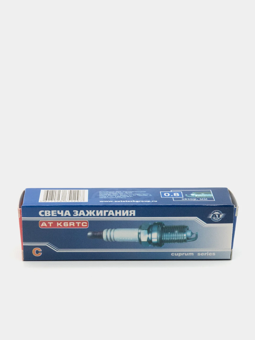 Свеча зажигания AT K6RTC (0,8) комплект из 4-х штук 2110-2112 16v