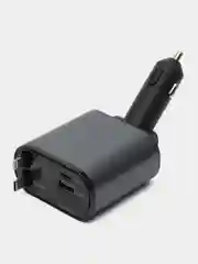 Черный автомобильное зарядное устройство USB Type-C / Зарядка в прикуриватель для телефона