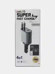 Черный автомобильное зарядное устройство USB Type-C / Зарядка в прикуриватель для телефона