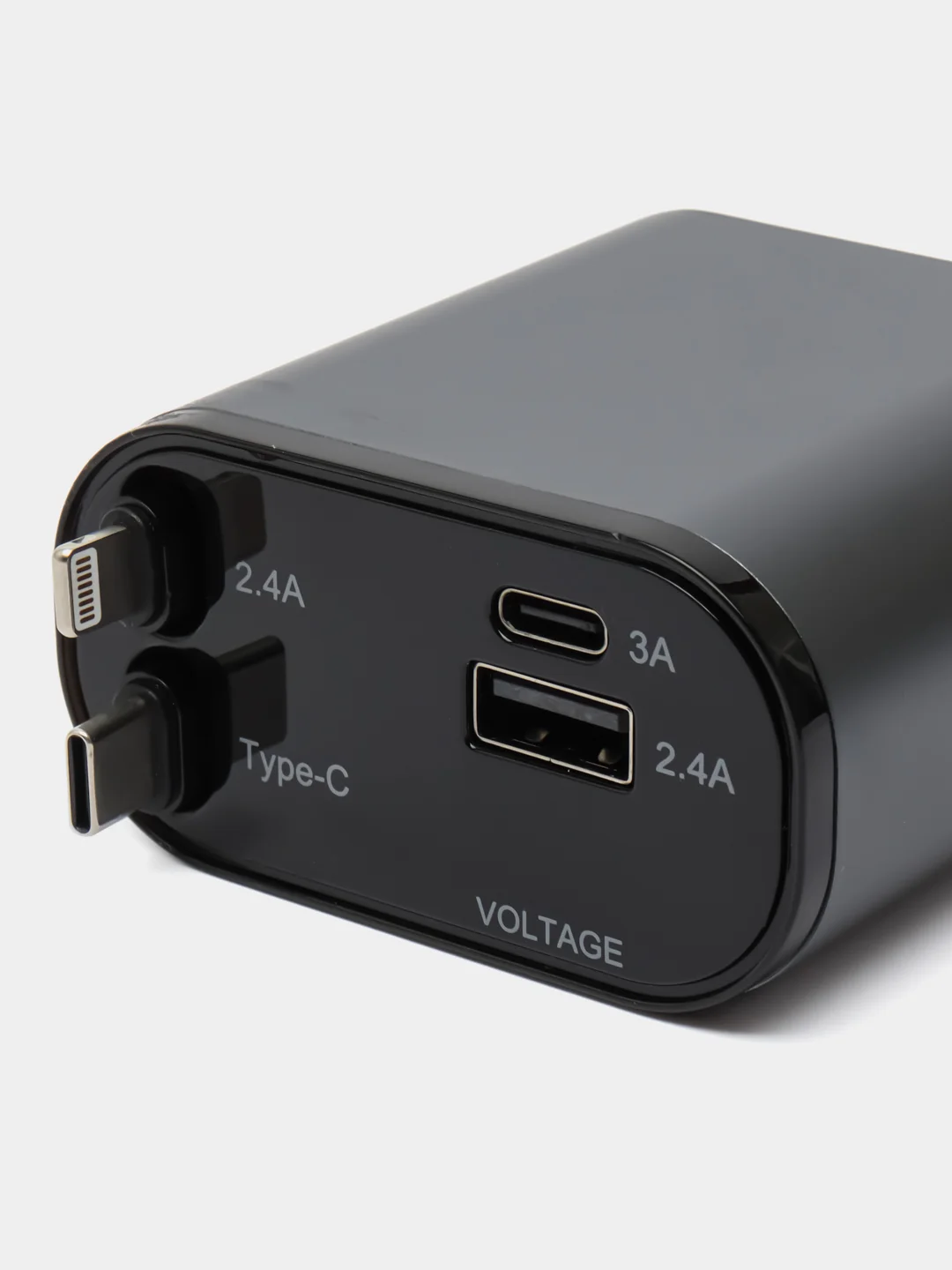 Черный автомобильное зарядное устройство USB Type-C / Зарядка в прикуриватель для телефона