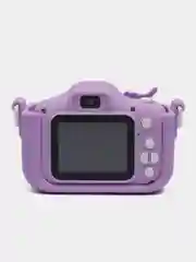 Фиолетовый детский цифровой фотоаппарат с селфи и играми развивающий