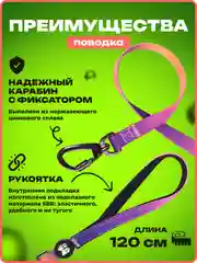 Тёмно-розовый шлейка, ошейник, поводок для собак, комплект 3 в 1