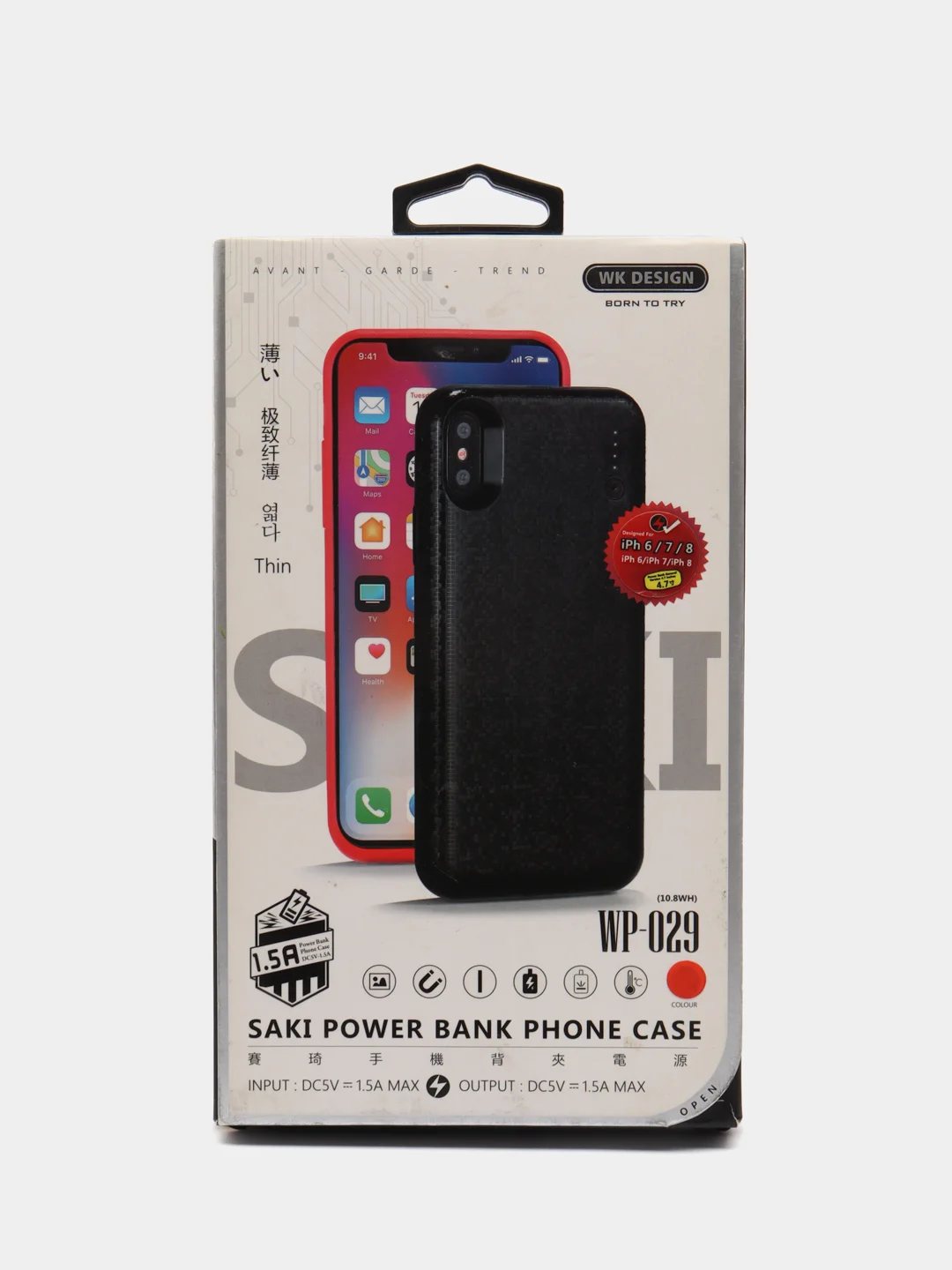Чехол+АКБ iPhone 6/7/8 WK WP-029 Red