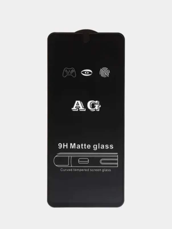 Черный защитное матовое стекло для Xiaomi Redmi Note 10 Pro / Note 10 Pro Max (Ноут 10 Про)