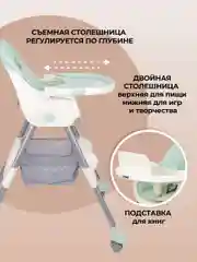 Мятный стульчик для кормления детский Costa Limma