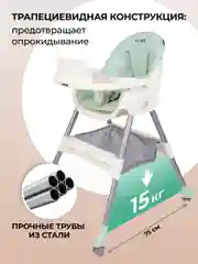 Мятный стульчик для кормления детский Costa Limma