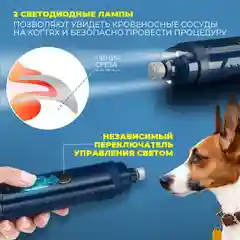 Гриндер для собак и кошек. Электрическая беспроводная машинка для стрижки и обточки когтей