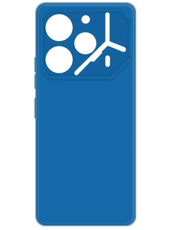 Чехол-накладка Krutoff Silicone Case для TECNO Pova 6 Pro синий