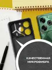 Чехол-накладка Krutoff Silicone Case для TECNO Pova 6 Pro черный