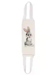 Мочалка для детей, губка, натуральная, мягкая, хлопок, Заяц