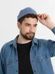 Синий кепка без козырька, бейсболка, докер, шапка-бини, значок