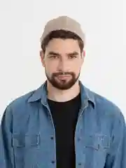 Бежевый кепка без козырька, бейсболка, докер, шапка, с крестиком на боку