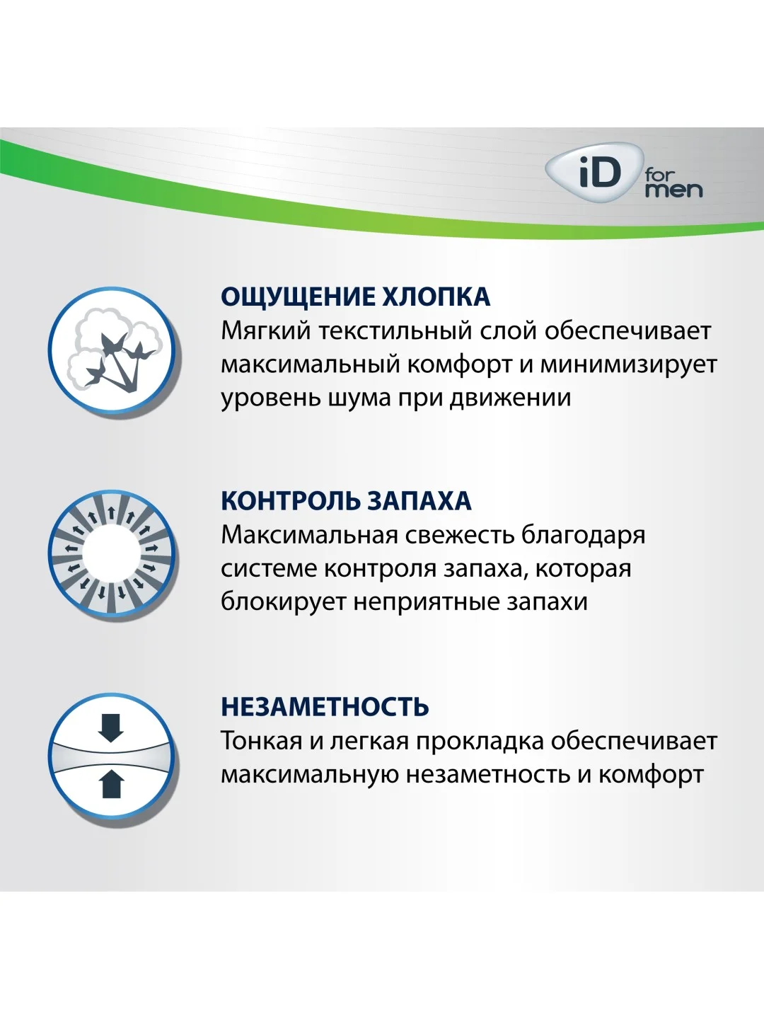 ID for men Урологические прокладки Level 1+ 10шт