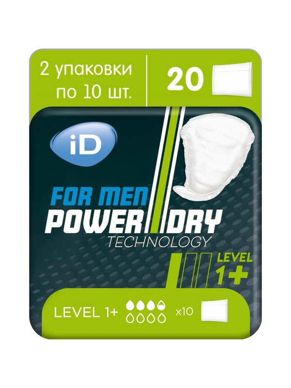 ID for men Урологические прокладки Level 1+ 10шт