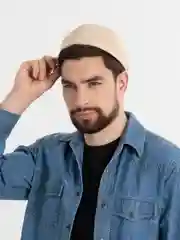 Бежевый кепка без козырька, бейсболка, докер, шапка