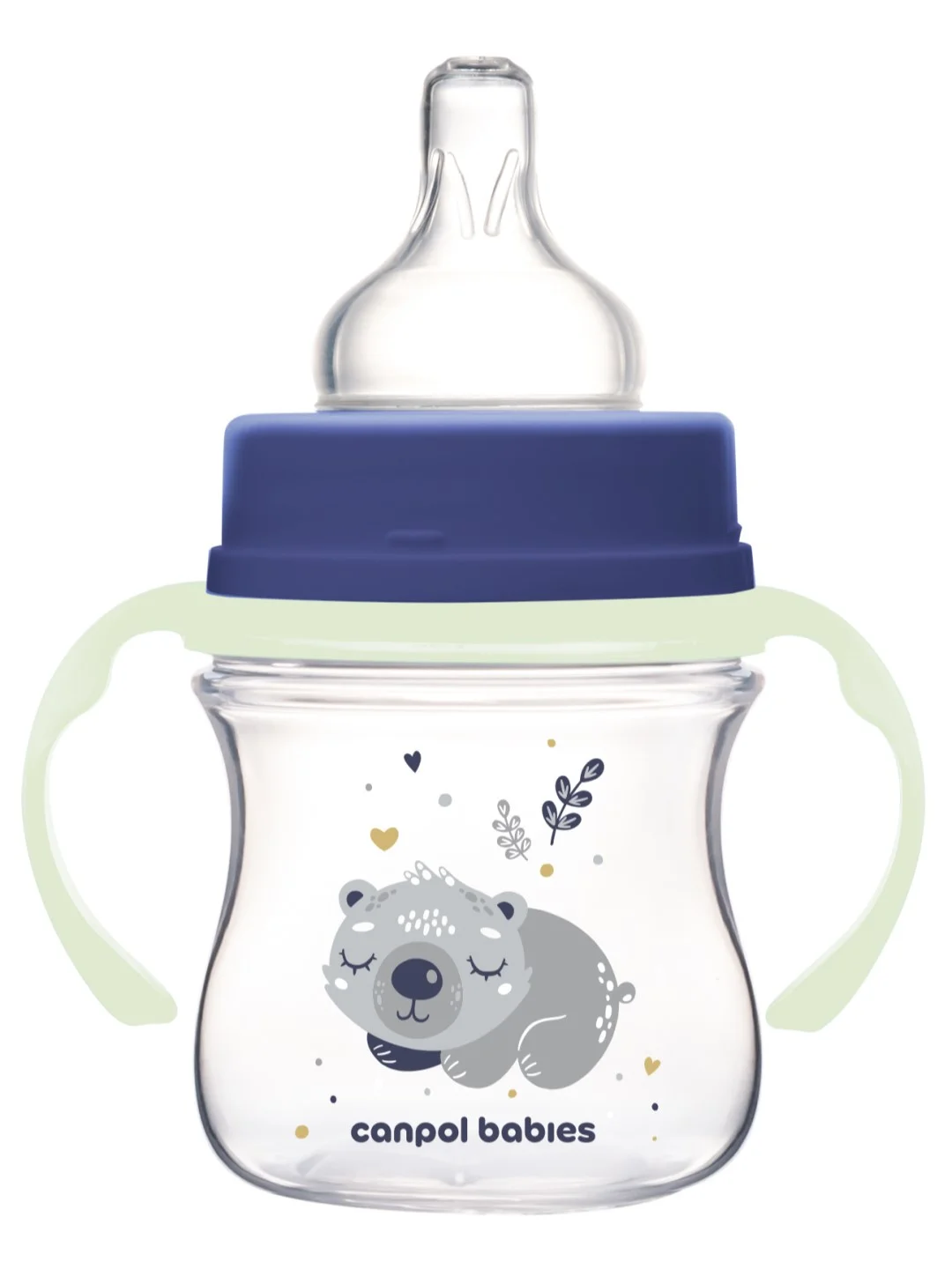 Голубой canpol Babies Sleepy Koala Бутылочка для кормления со светящимися ручками, 120 мл