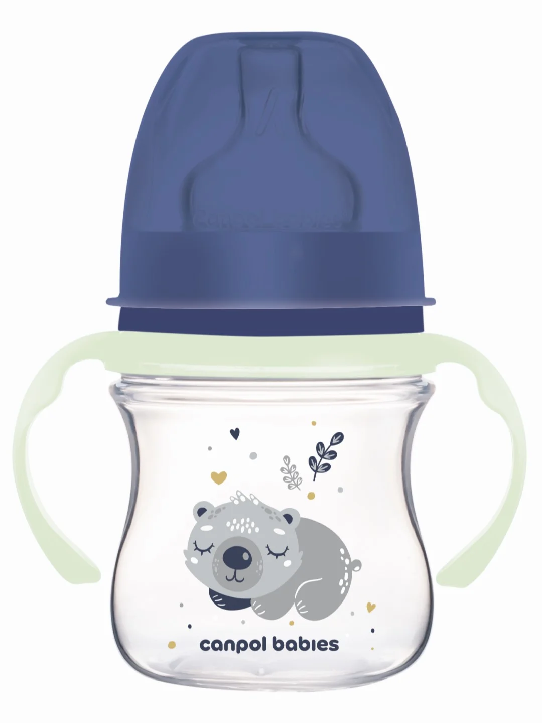 Голубой canpol Babies Sleepy Koala Бутылочка для кормления со светящимися ручками, 120 мл