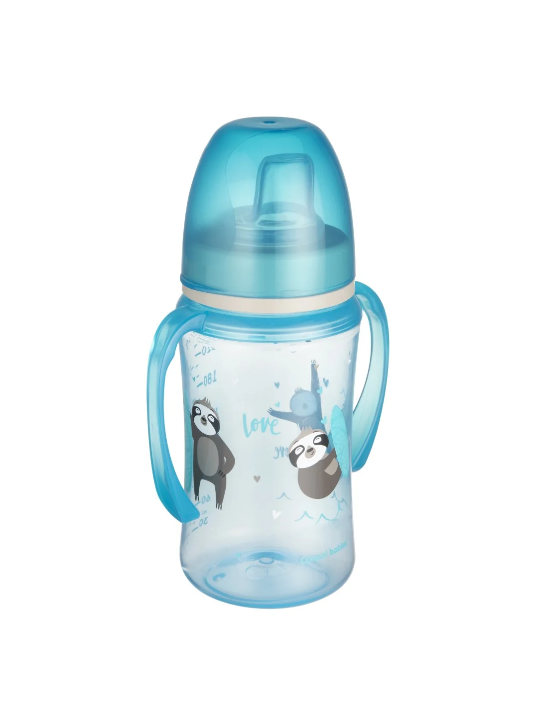 Голубой canpol Babies Exotic Animals Поильник с носиком обучающий 240 мл, 6+ месяцев