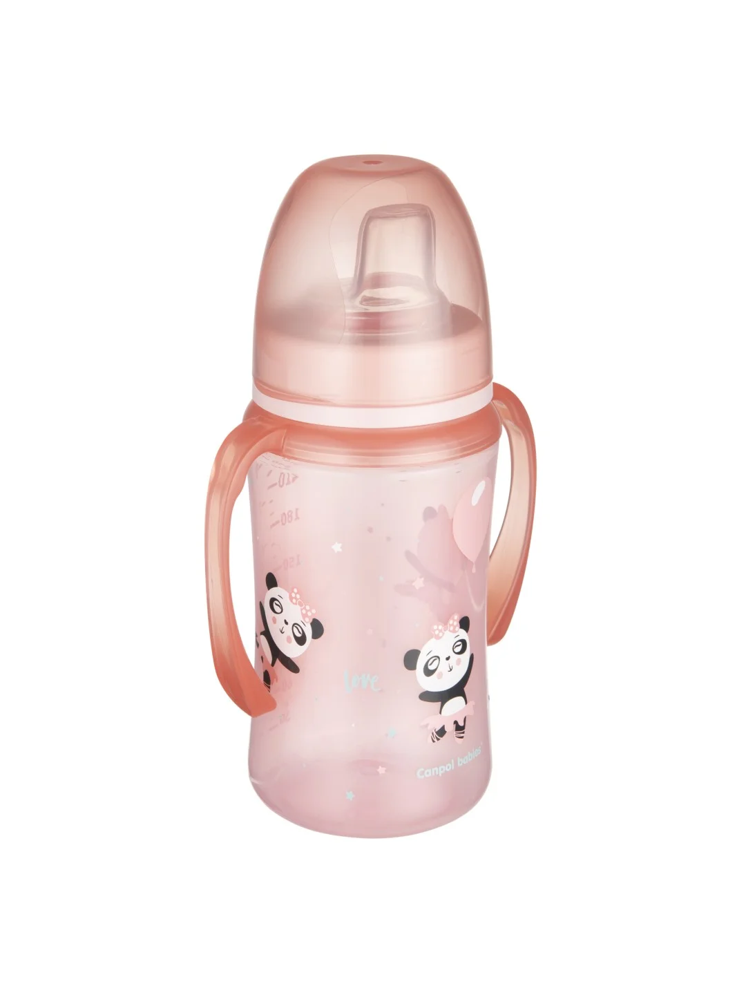 Розовый canpol Babies Exotic Animals Поильник с носиком обучающий 240 мл, 6+ месяцев