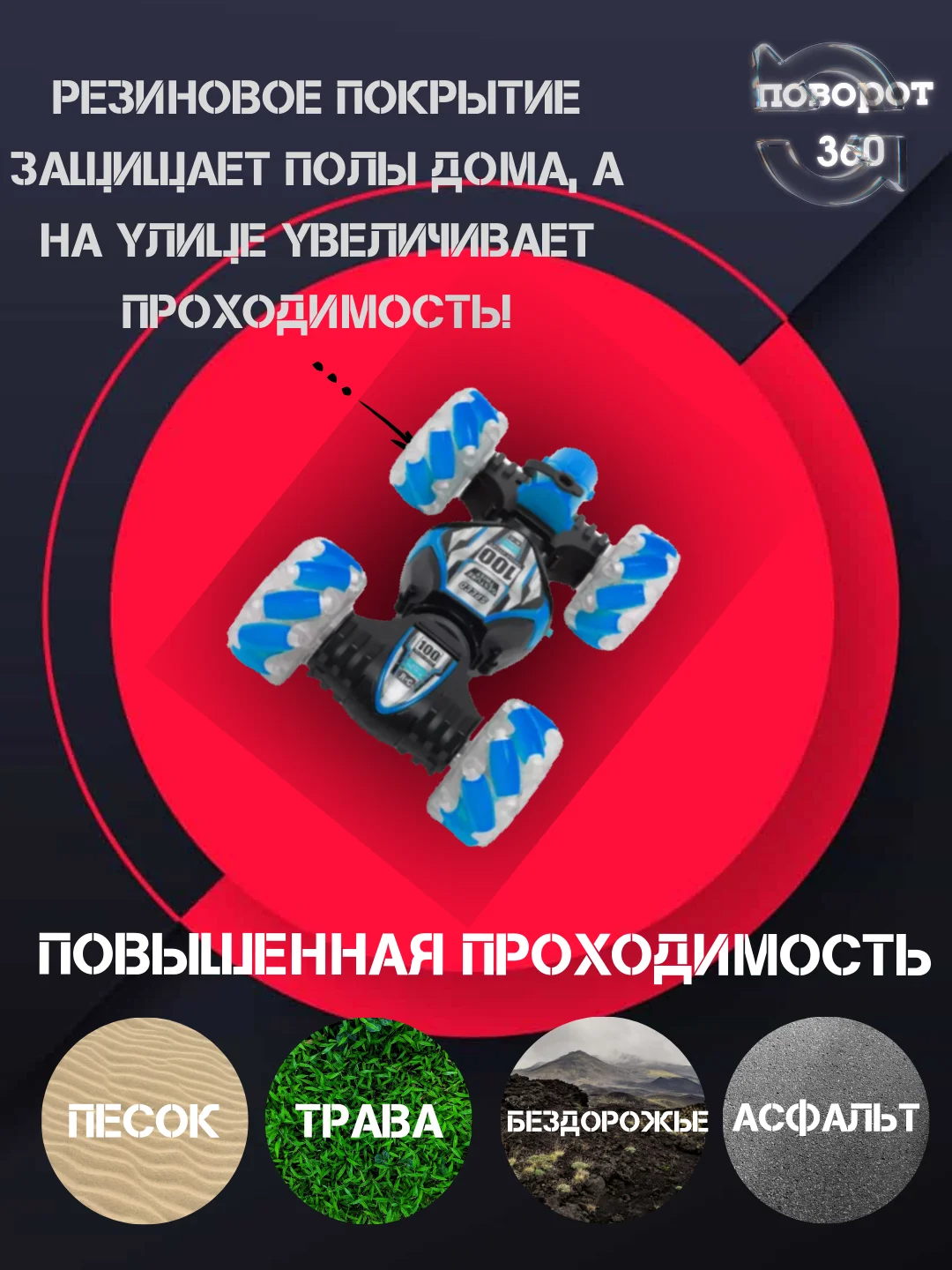 Оранжевый машинка на радиоуправлении, дрифт, вездеход, управление жестами