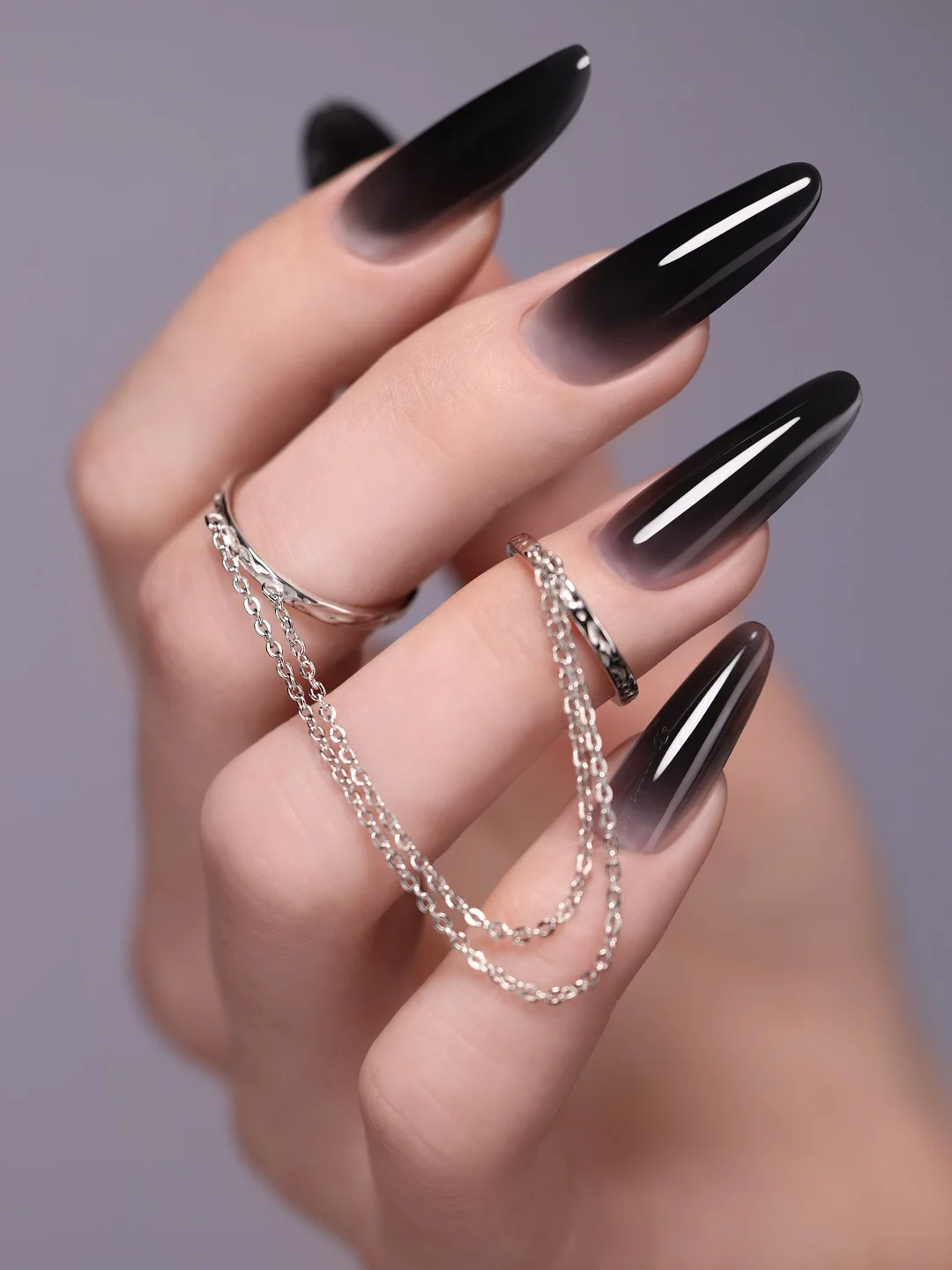 Черный акрил-гель (Acryl gel) полигель FOXY EXPERT, для наращивания ногтей, цветной