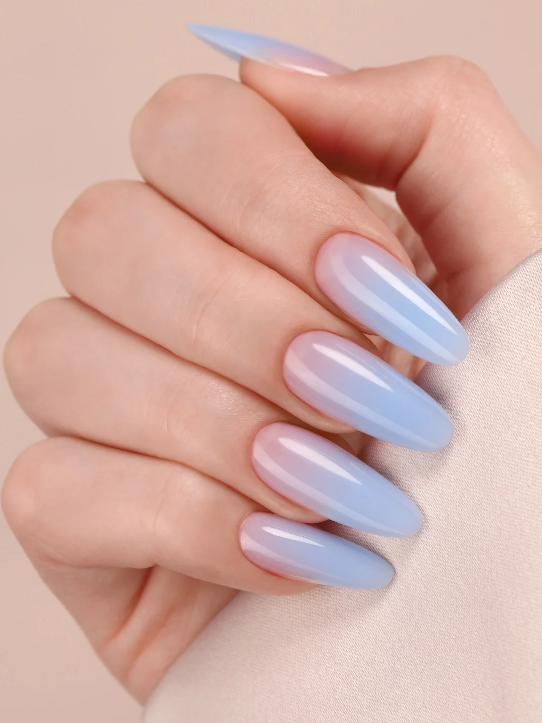 Небесно-голубой акрил-гель (Acryl gel) полигель FOXY EXPERT, для наращивания ногтей, цветной