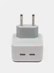Белый блок питания + кабель для iPhone, Type-c на 2 выхода с быстрой зарядкой