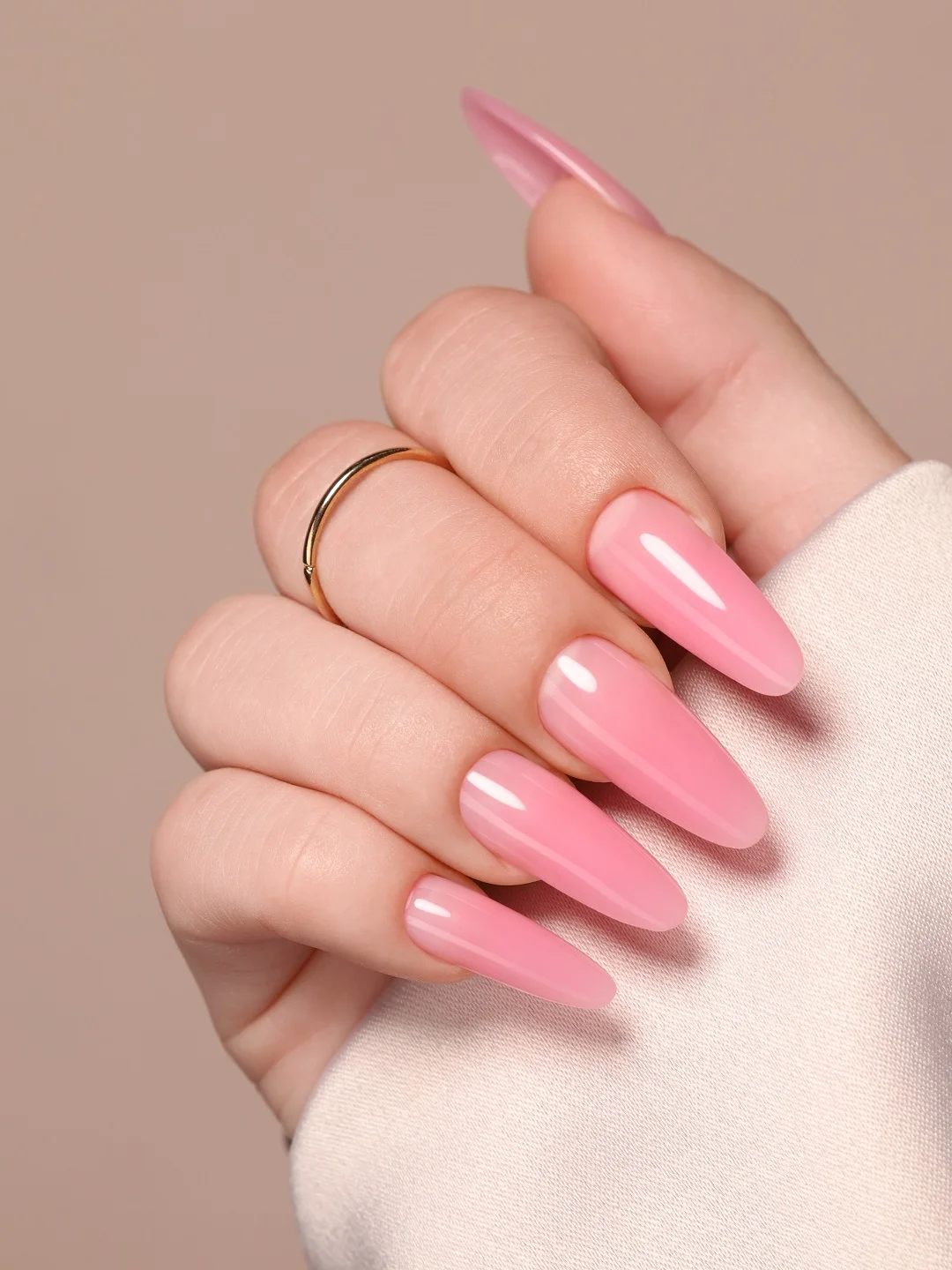 Розовый акрил-гель (Acryl gel) полигель FOXY EXPERT, для наращивания ногтей, цветной
