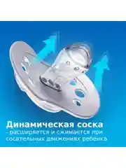 LOVI Buddy Bear Пустышка силиконовая динамическая 0-3 мес, 2 штуки