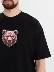 Красный футболка оверсайз "Инвестор/Трейдер", унисекс, oversize, T-Shirt "Бык/медведь" с принтом