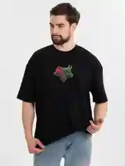 Разноцветный футболка оверсайз "Инвестор/Трейдер", унисекс, oversize, T-Shirt "Бык/медведь" с принтом