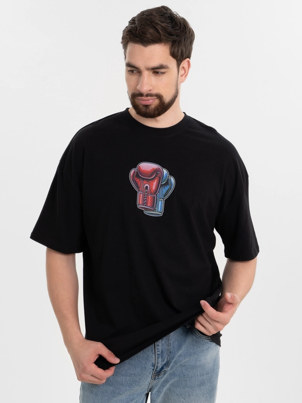Футболка оверсайз "Перчатки", унисекс, oversize, T-Shirt с принтом, хлопок