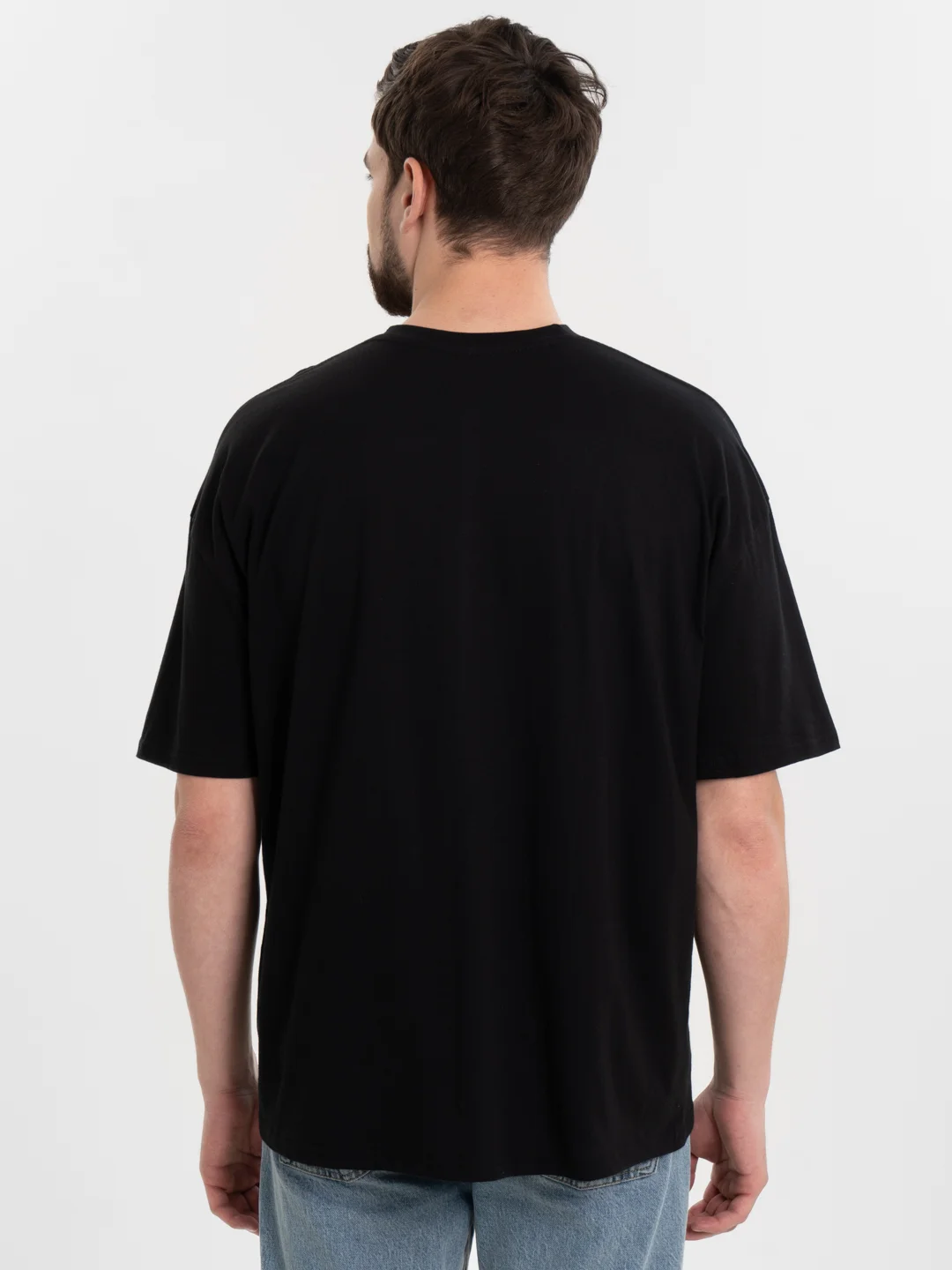Черный футболка оверсайз "Перчатки", унисекс, oversize, T-Shirt с принтом, хлопок