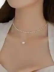 Цепочка на шею, женская, с подвеской из жемчуга
