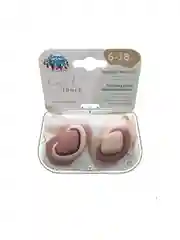 Голубой canpol babies Pure Love Пустышка силиконовая симметричная 6-18 месяцев, 2 штуки