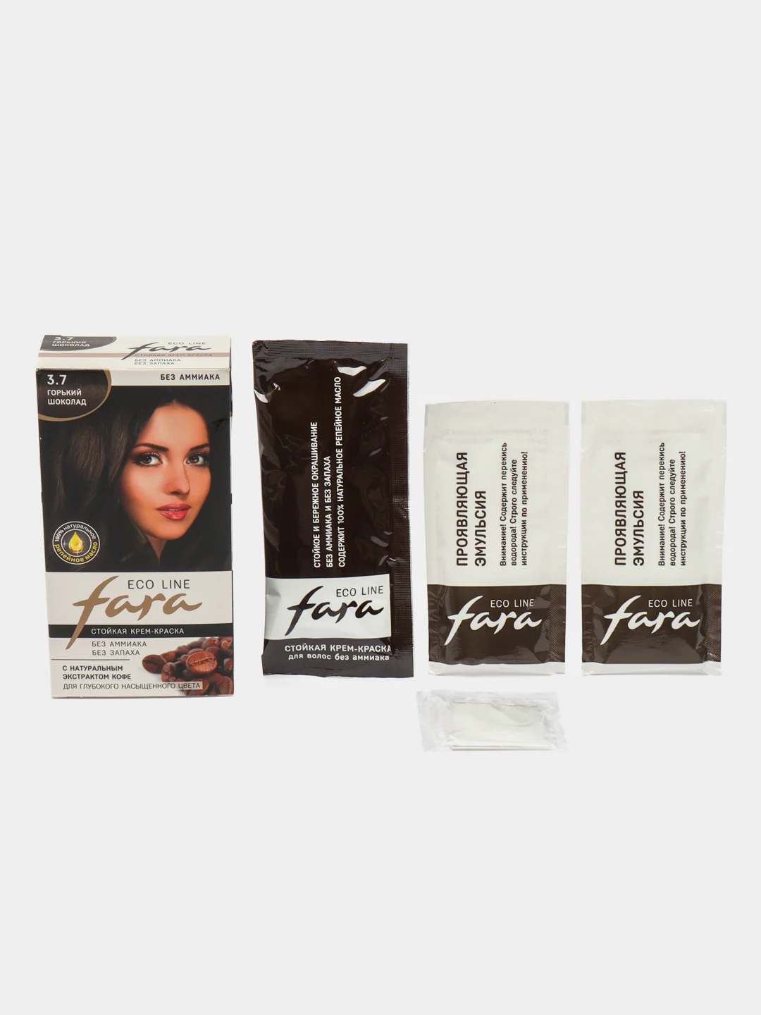 Крем-краска для волос Fara Eco Line, 3.7 горький шоколад