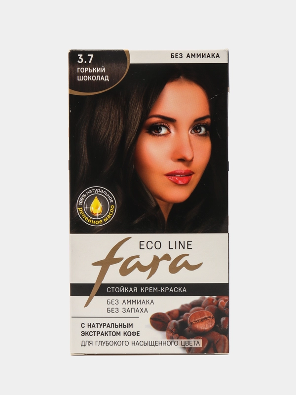 Крем-краска для волос Fara Eco Line, 3.7 горький шоколад