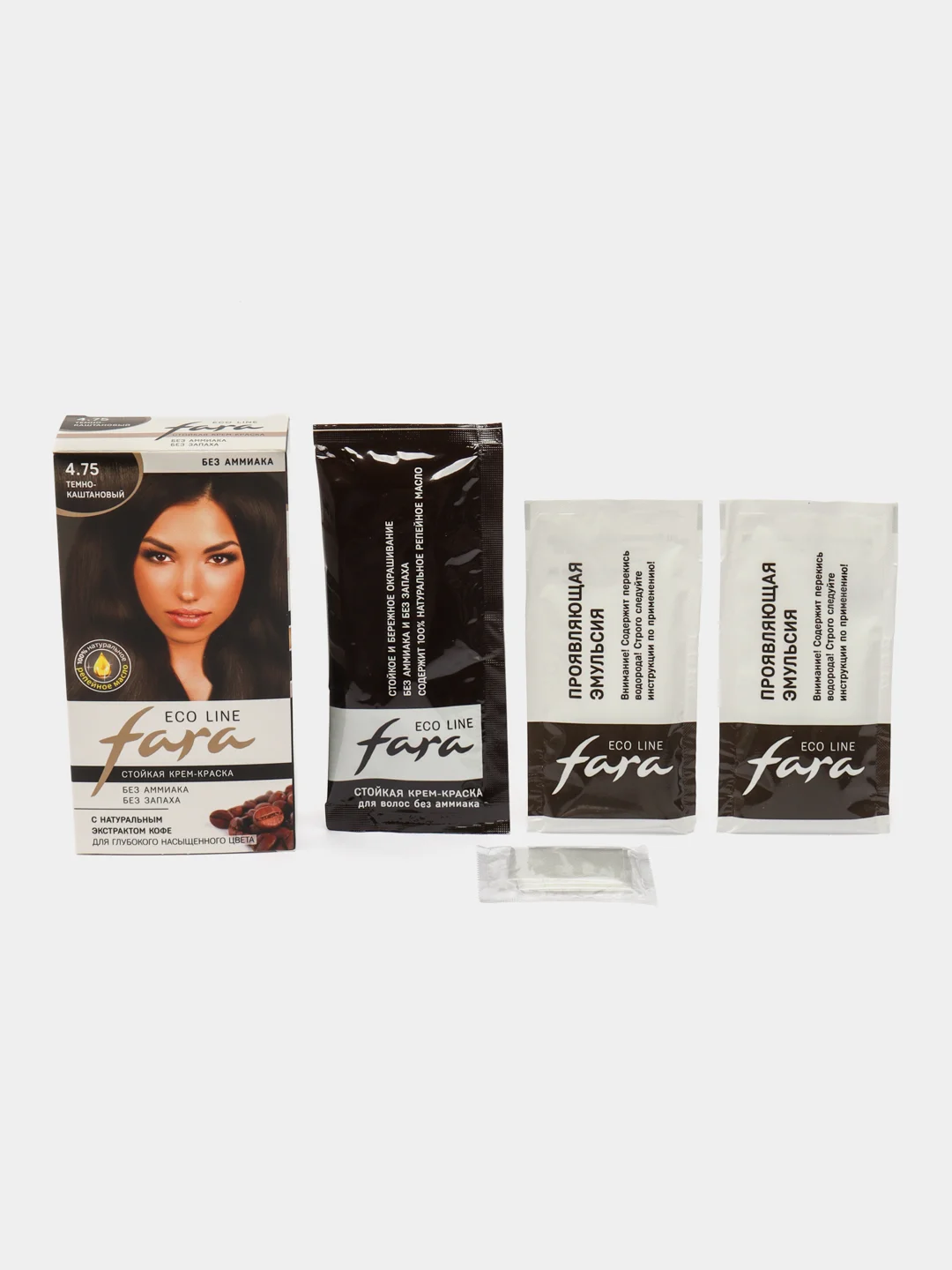 Крем-краска для волос Fara Eco Line, 4.75 темно-каштановый