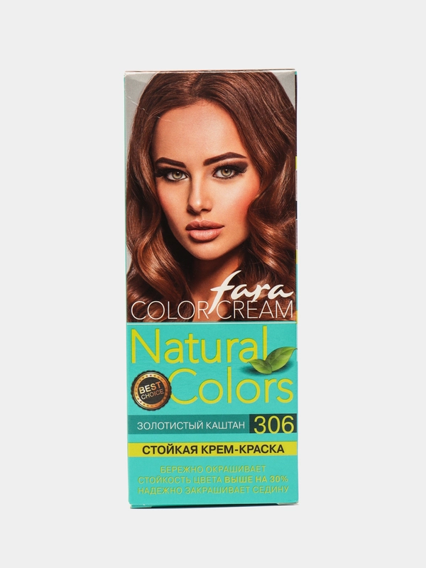 Крем-краска для волос Fara Natural Colors, 306 золотистый каштан