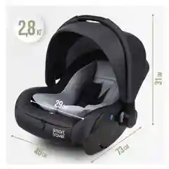 Детское автокресло УУД Smart Travel First Lux гр.0+, Dark grey