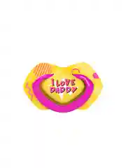 Голубой canpol Babies Neon Love Пустышка силиконовая симметричная 18+ месяцев, 2 штуки