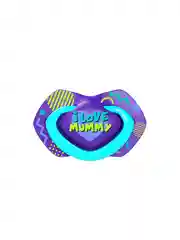 Голубой canpol Babies Neon Love Пустышка силиконовая симметричная 18+ месяцев, 2 штуки
